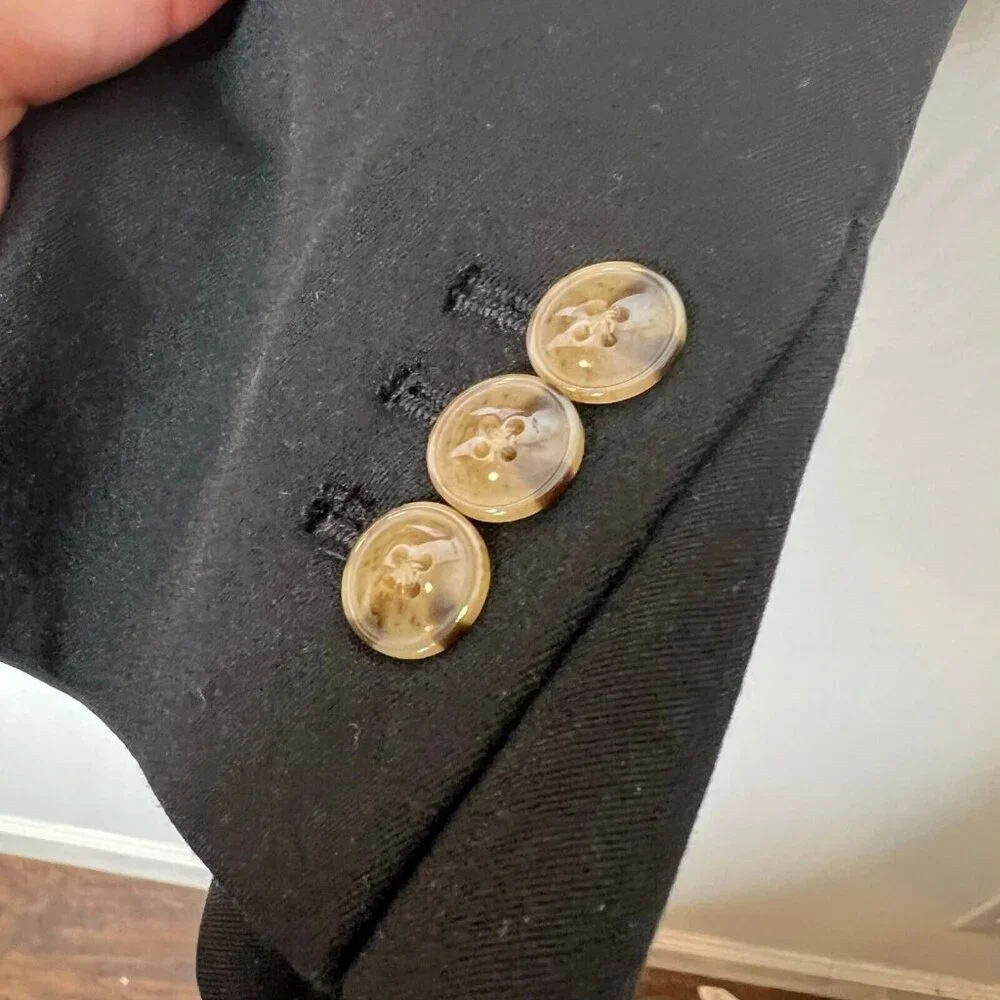 J.Crew $198 Womens Two Button Blazer Black Size 2 BP095 - Picture 4 of 6